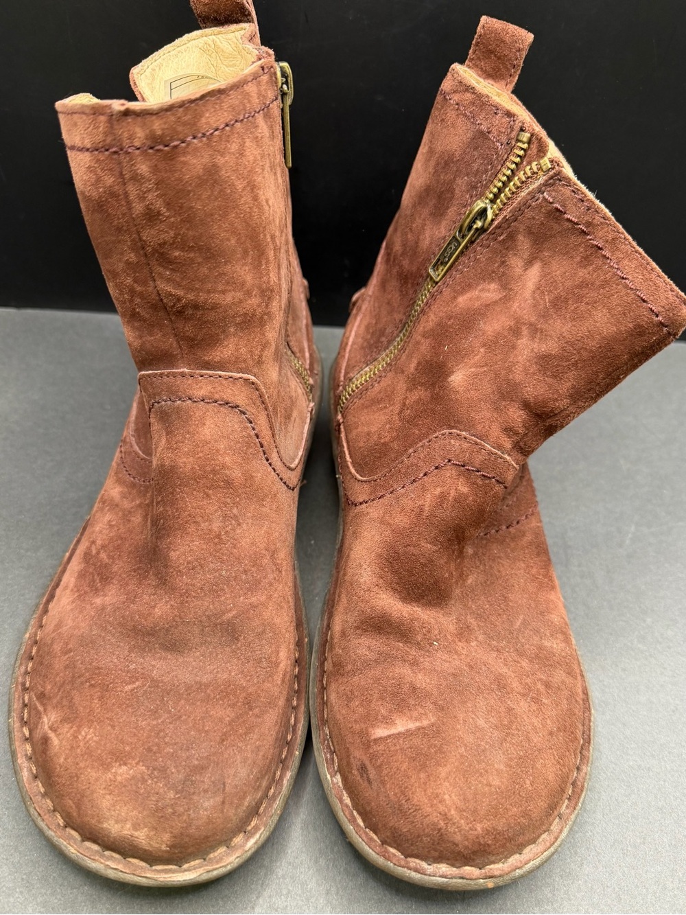 UGG- Neevah Brown Suede Ankle Boots-Size: 7